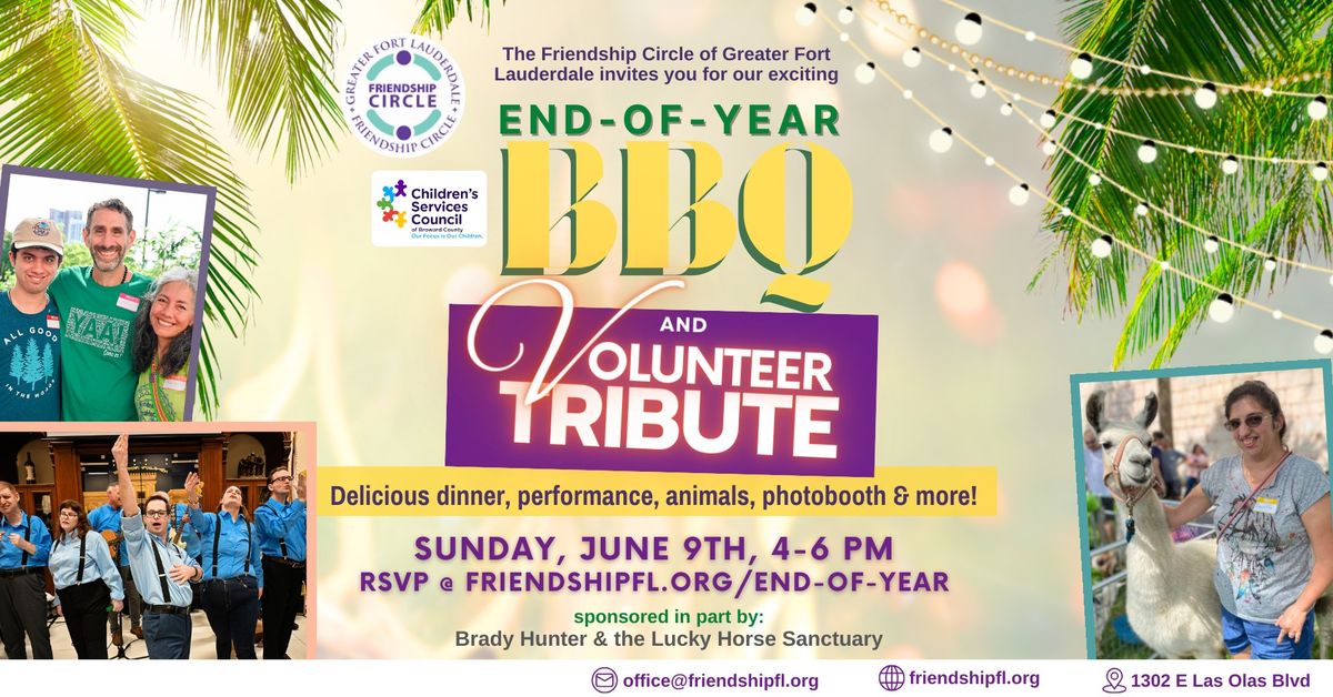 End of Year BBQ and Volunteer Tribute