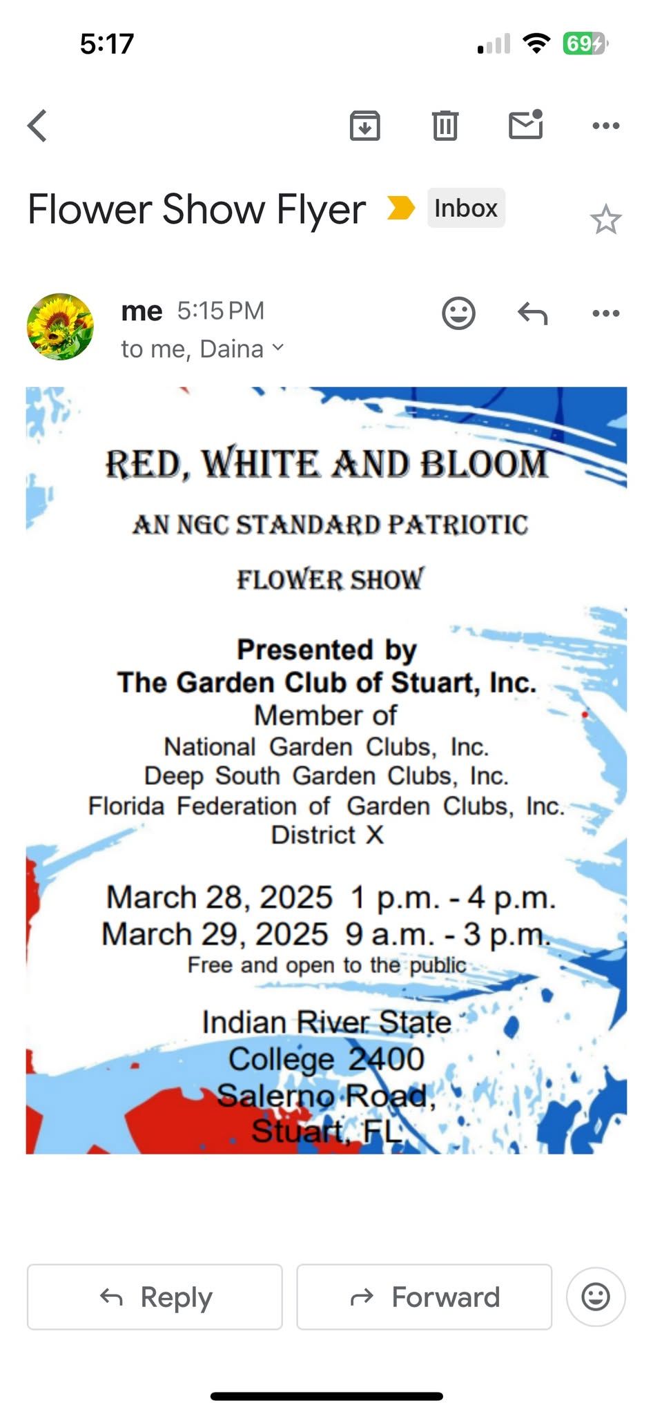 Red, White, & BLOOM Flower Show