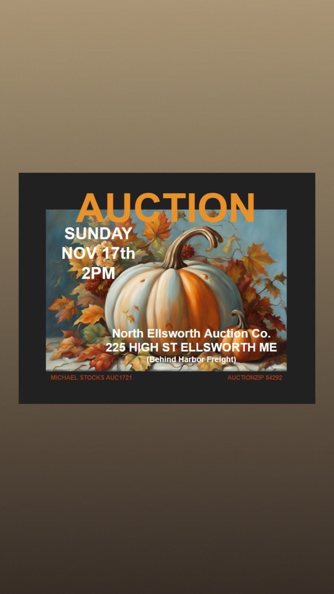 NEACO\u2019s November 17th 2PM Auction!