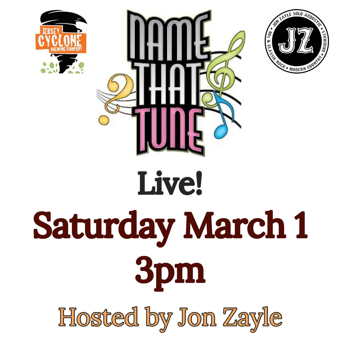 Name That Tune Live (Weekend Edition) March 1! 