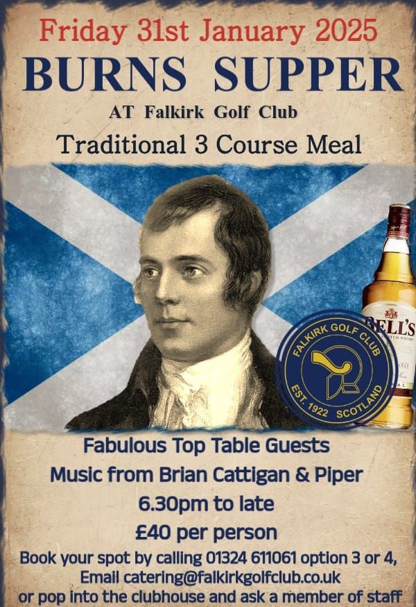 Falkirk Golf Club Burns Supper