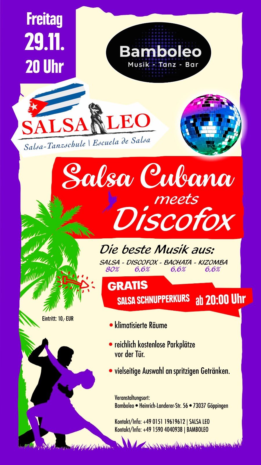 SALSA CUBANA meets  DISCOFOX, 73037 G\u00f6ppingen