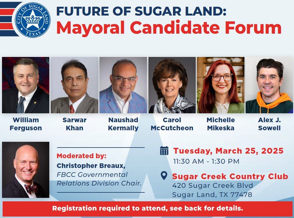 Future of Sugar Land: Mayoral Candidate Forum