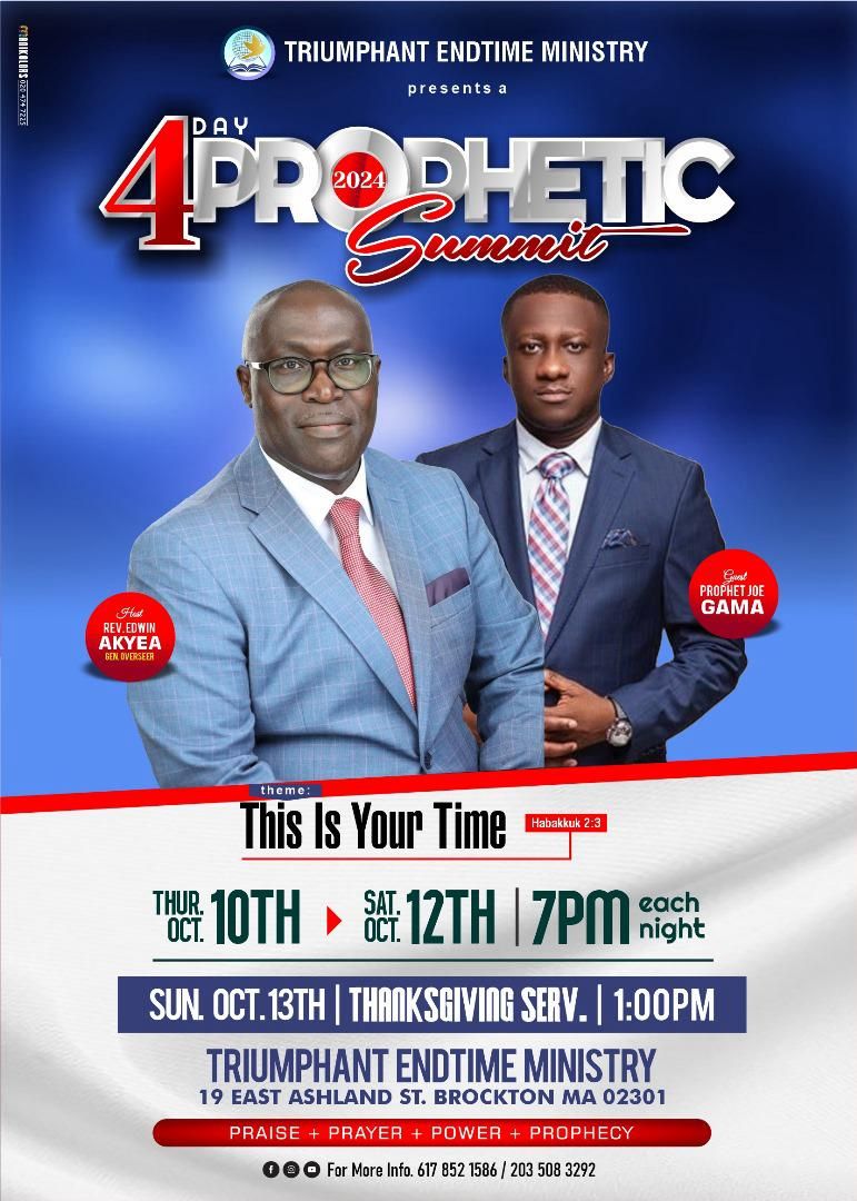 TRIUMPHANT END-TIME MINISTRIES presents a 4 Day Prophetic Summit 