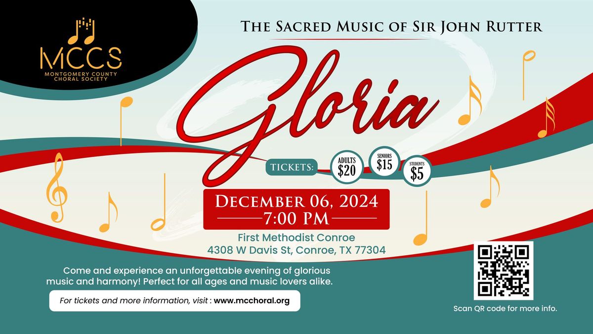 Gloria, The Sacred Music of Sir John Rutter by the Montgomery County Choral Society