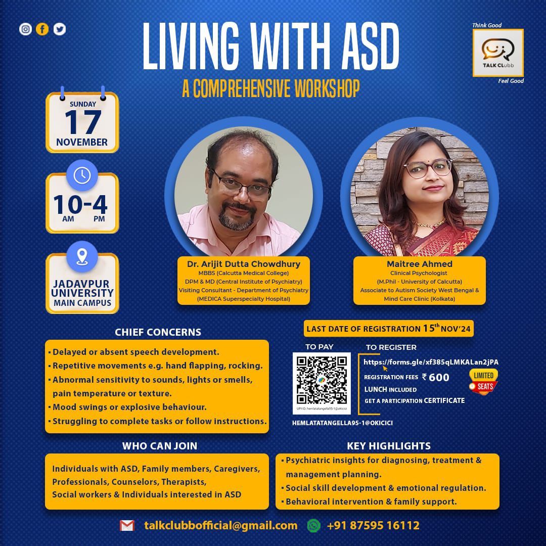 Living with ASD (Autism Spectrum Disorder) : A Comprehensive workshop