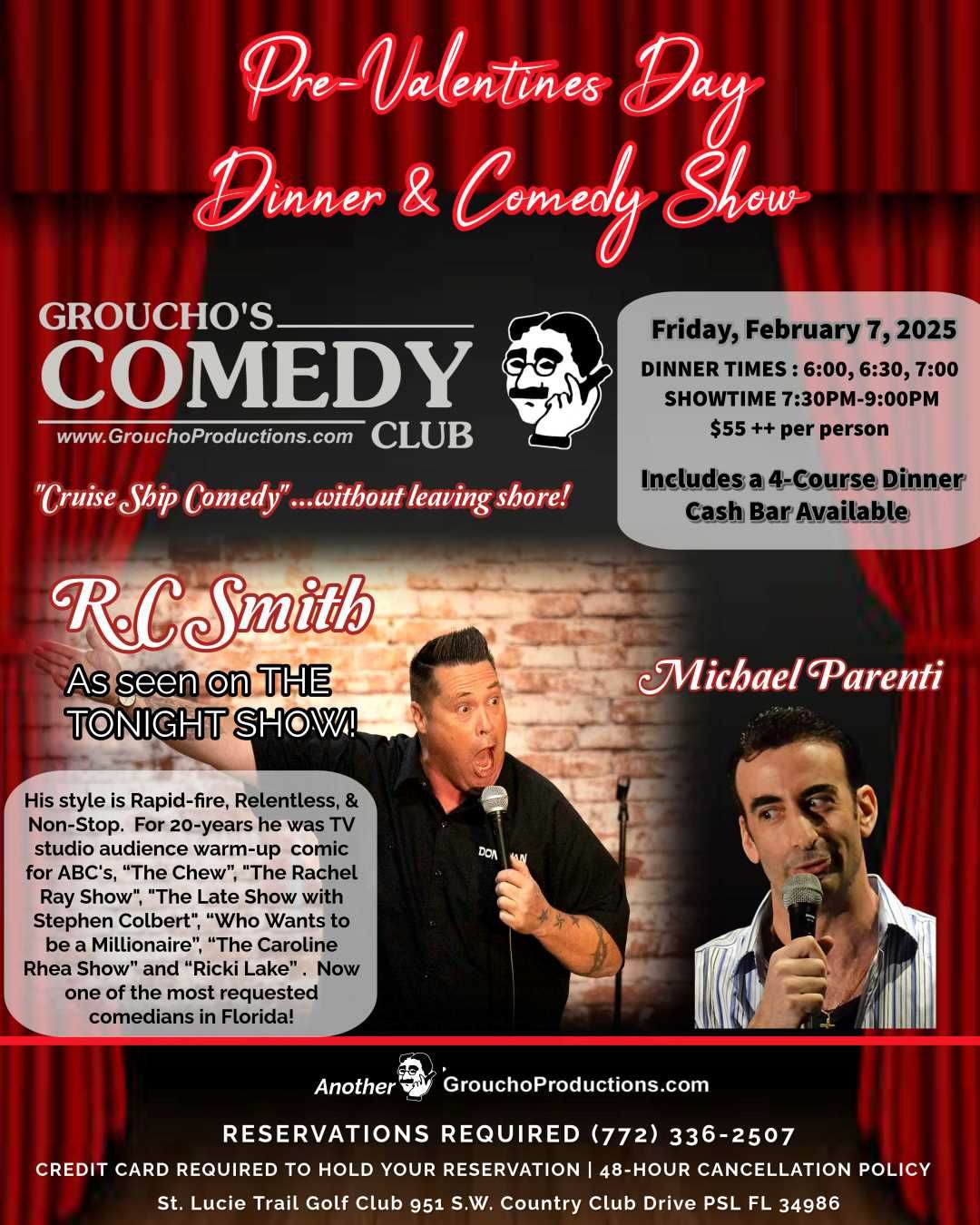 Pre-Valentines Dinner & Comedy Show