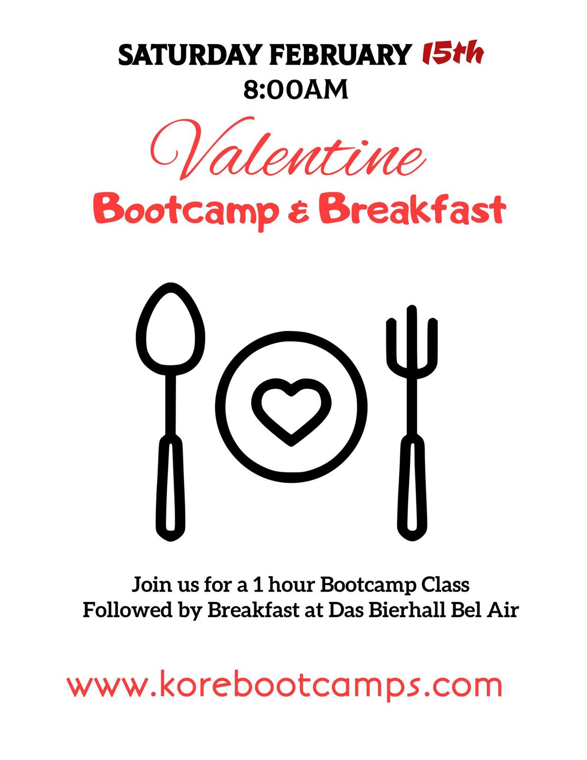 Valentine Bootcamp & Breakfast 