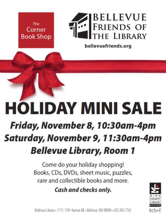 Bellevue Friends of the Library Holiday Mini Sale