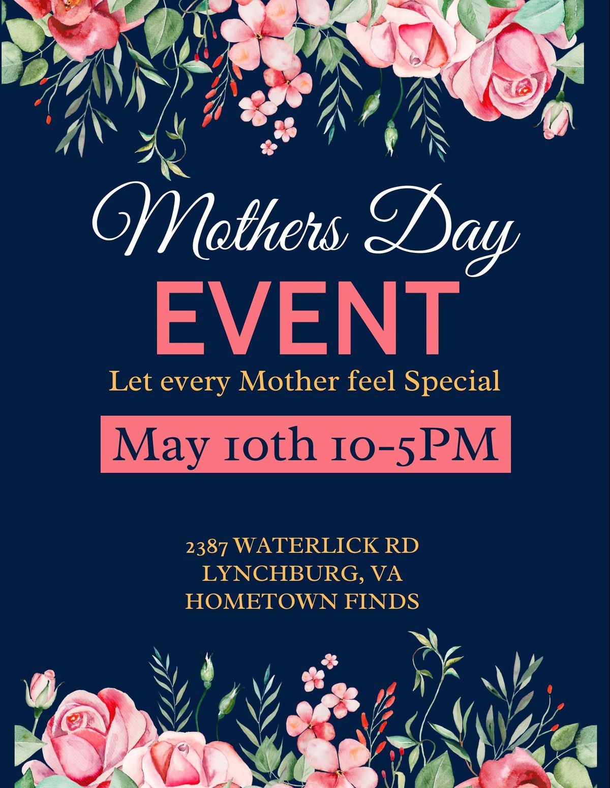 Mother\u2019s Day Vendor Event