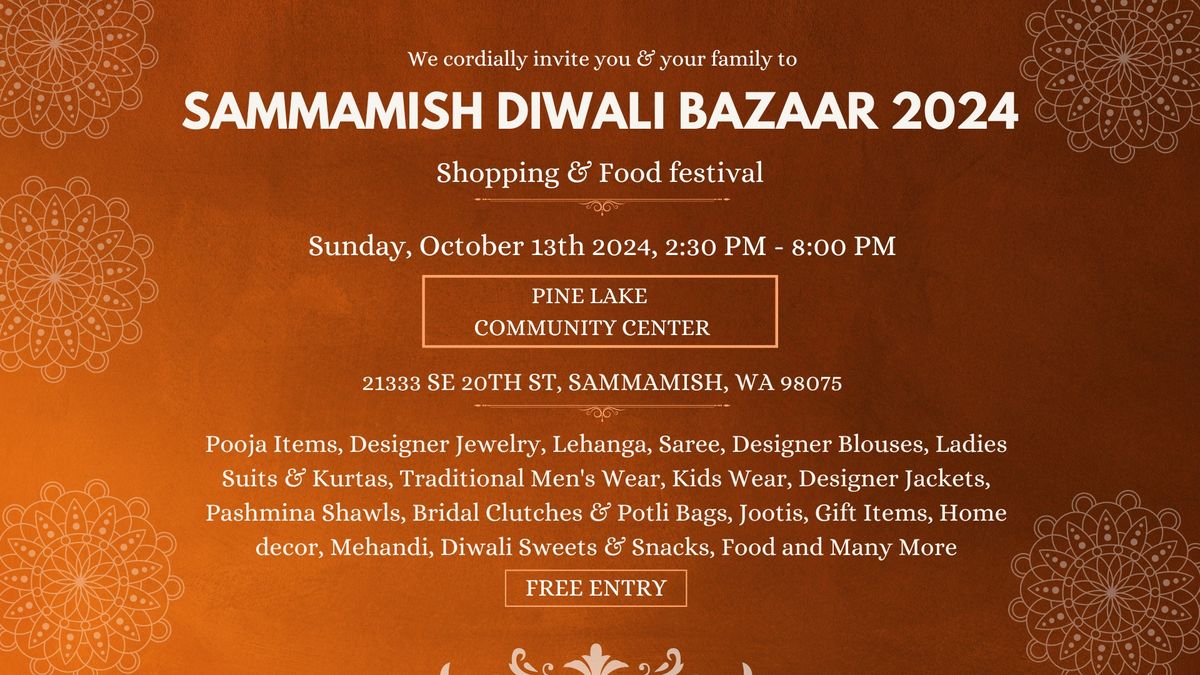 Sammamish Diwali Bazaar 2024