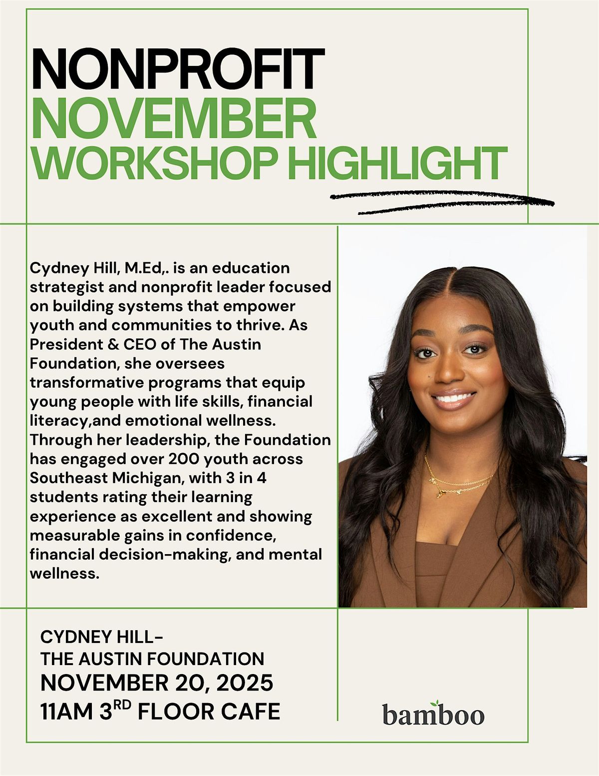 Nonprofit November Series-Workshop w\/Cydney Hill