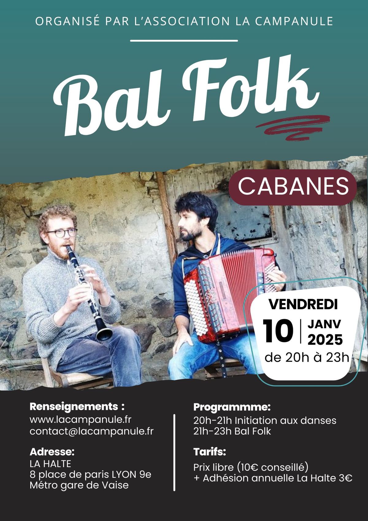 Halte! bal folk avec duo Cabanes