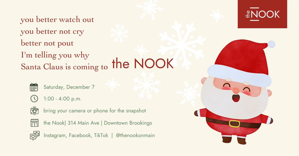 Santa is coming to the Nook!