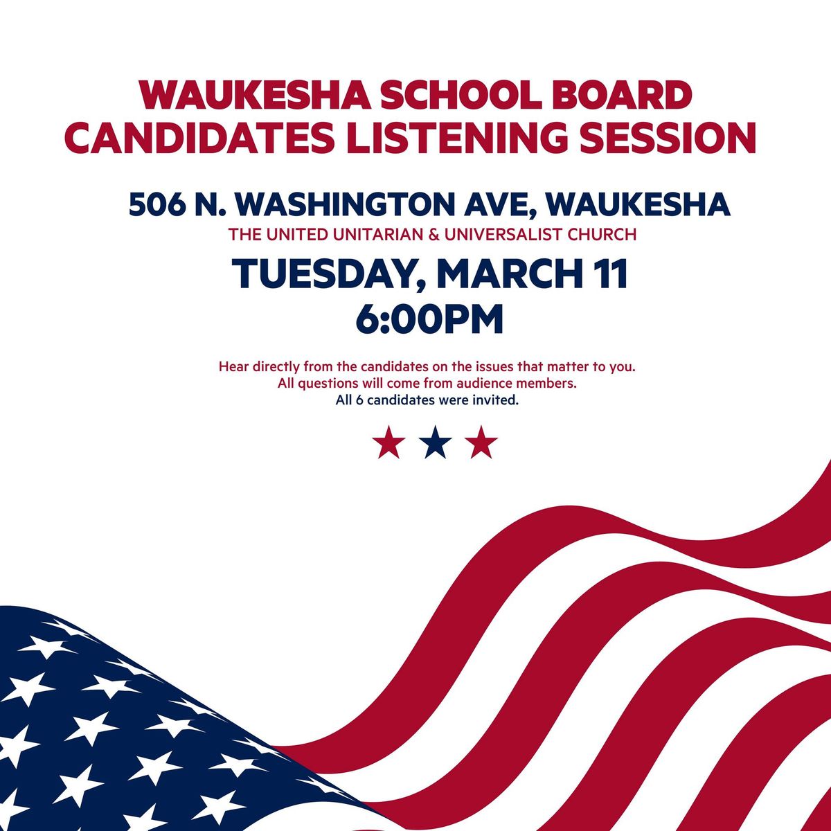 Waukesha School Board candidates listening session