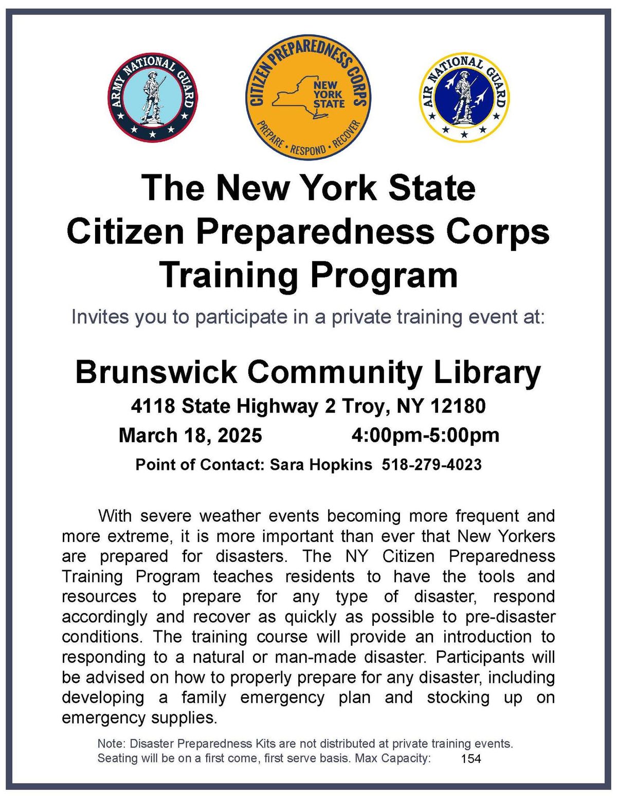 NYS Citizen Preparedness Training Program