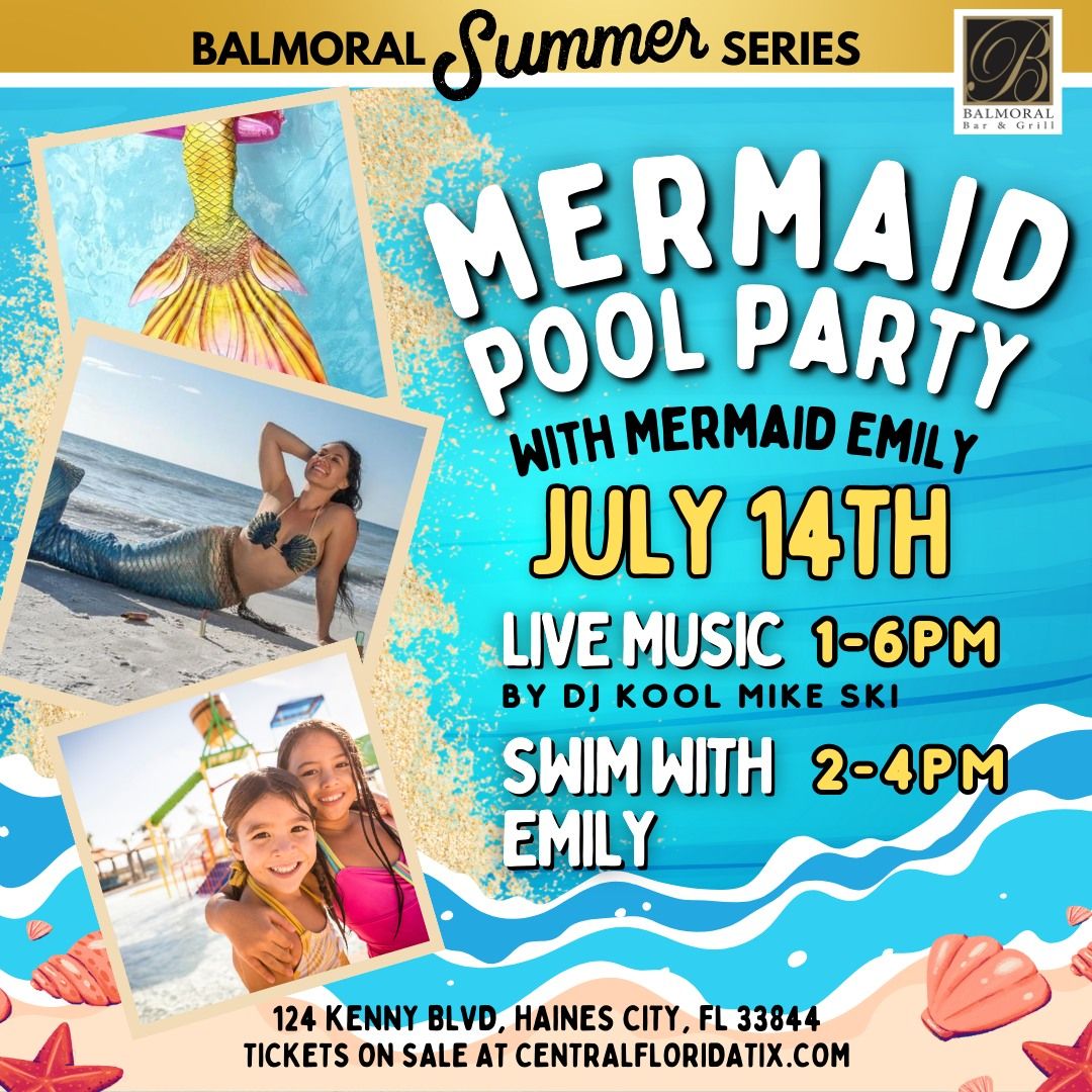 Mermaid Pool Party With Mermaid Emily