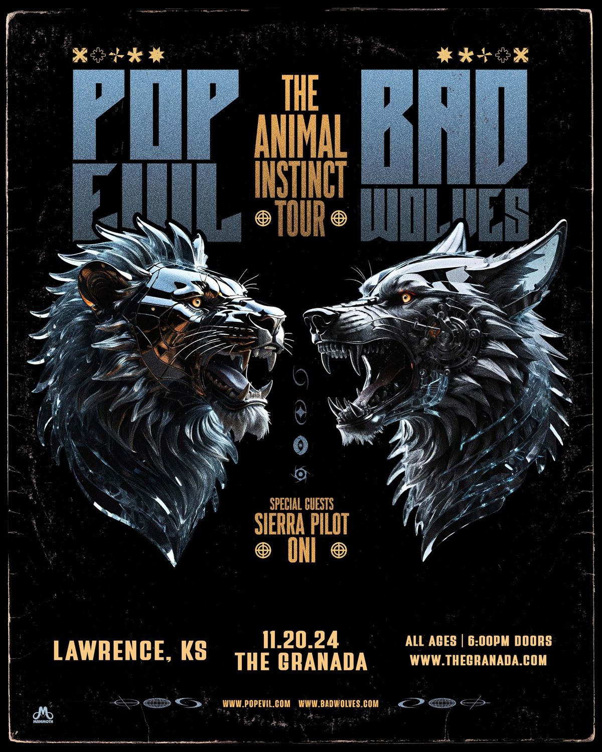 Pop Evil & Bad Wolves \u2013 The Animal Instinct Tour at The Granada