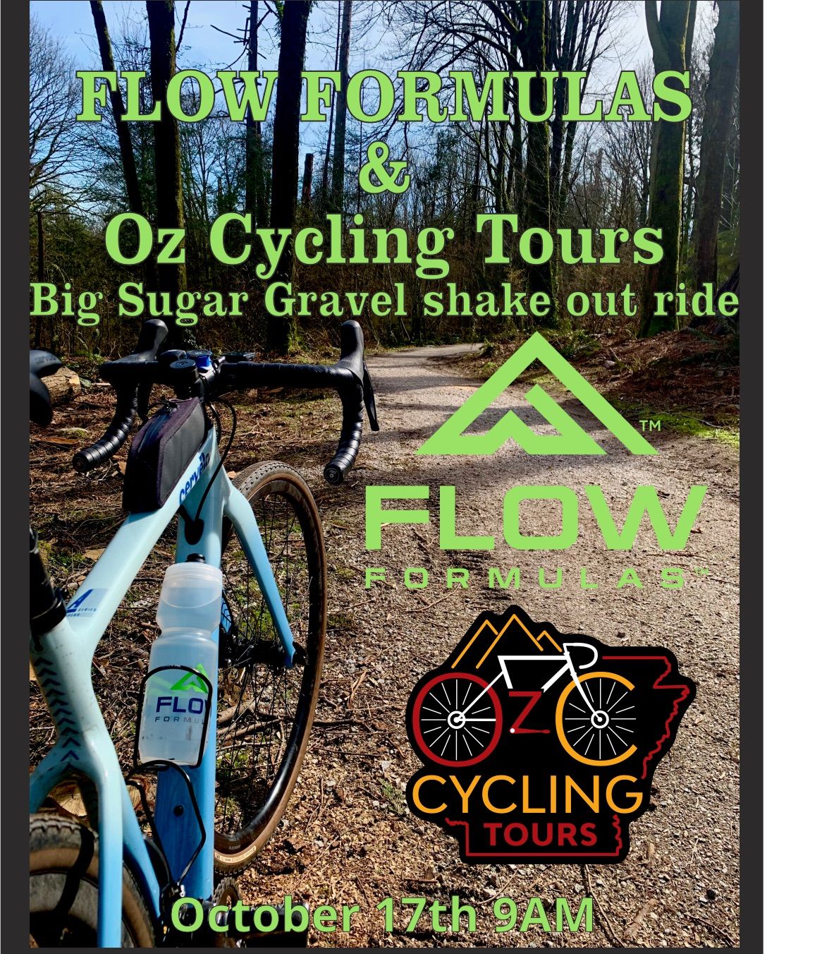 Oz Cycling Tour and Flow Formulas Big Sugar Gravel Shakeout Ride