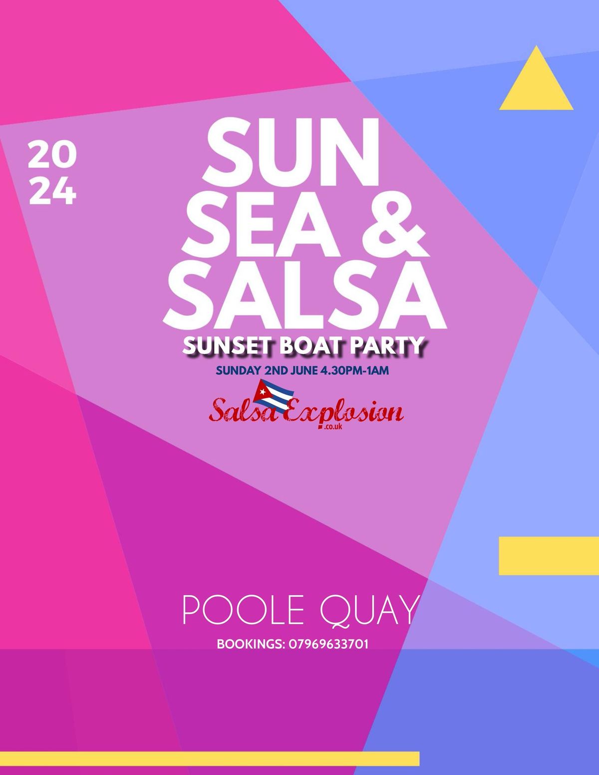 Sunset LATIN BOAT Party! Poole Quay, Pre dance Classes & After party with Spacial Guests 