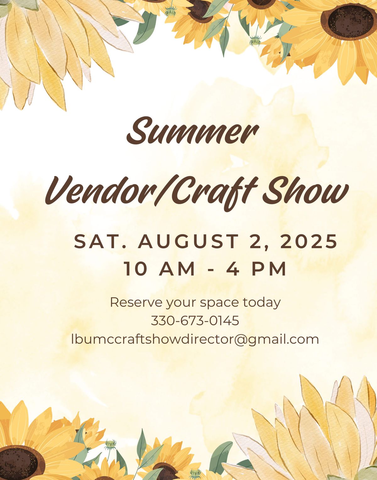 Summer Vendor\/Craft Show