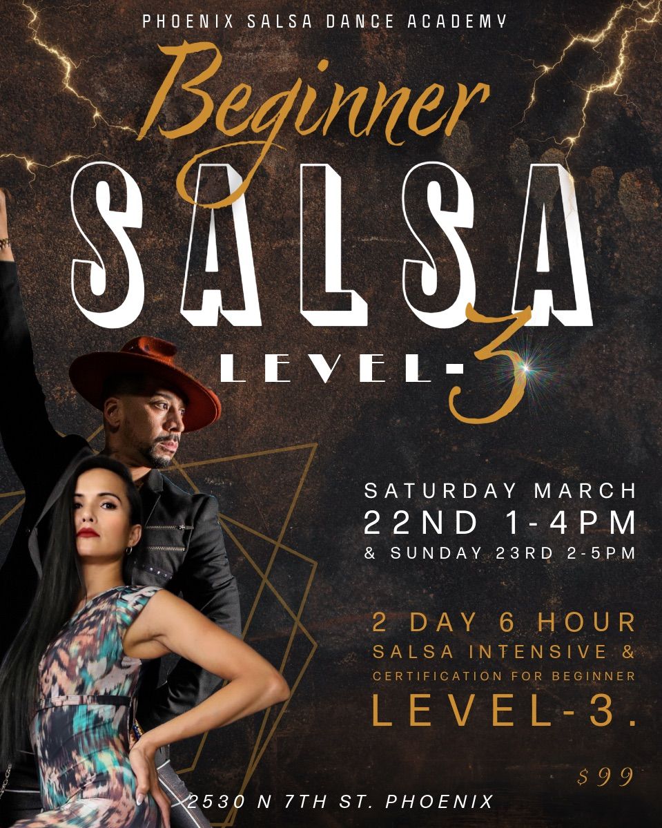 Beginner Level-3 Salsa Syllabus Certification: Phoenix SalsaDance! 