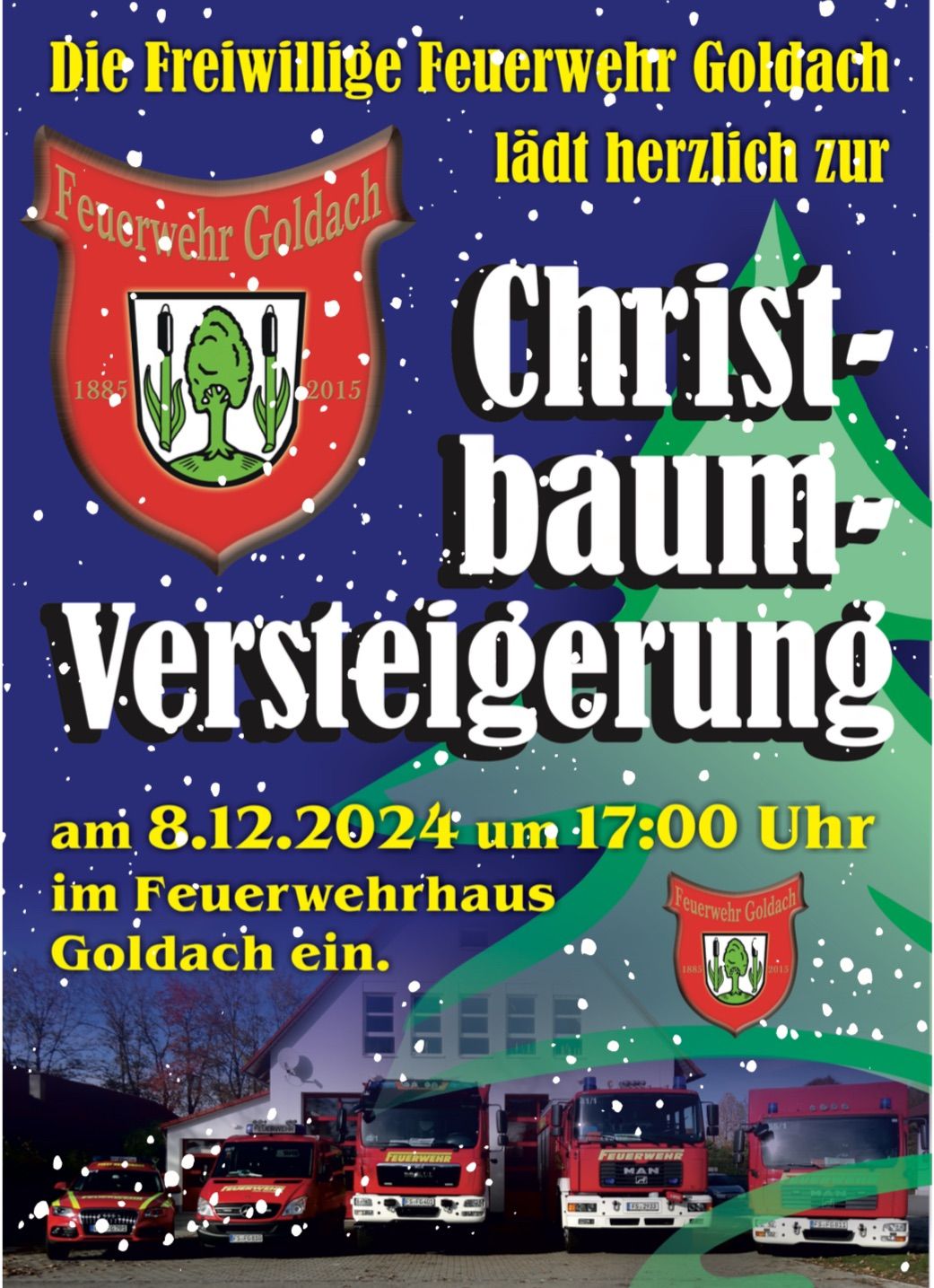 Christbaumversteigerung der Freiwilligen Feuerwehr Goldach