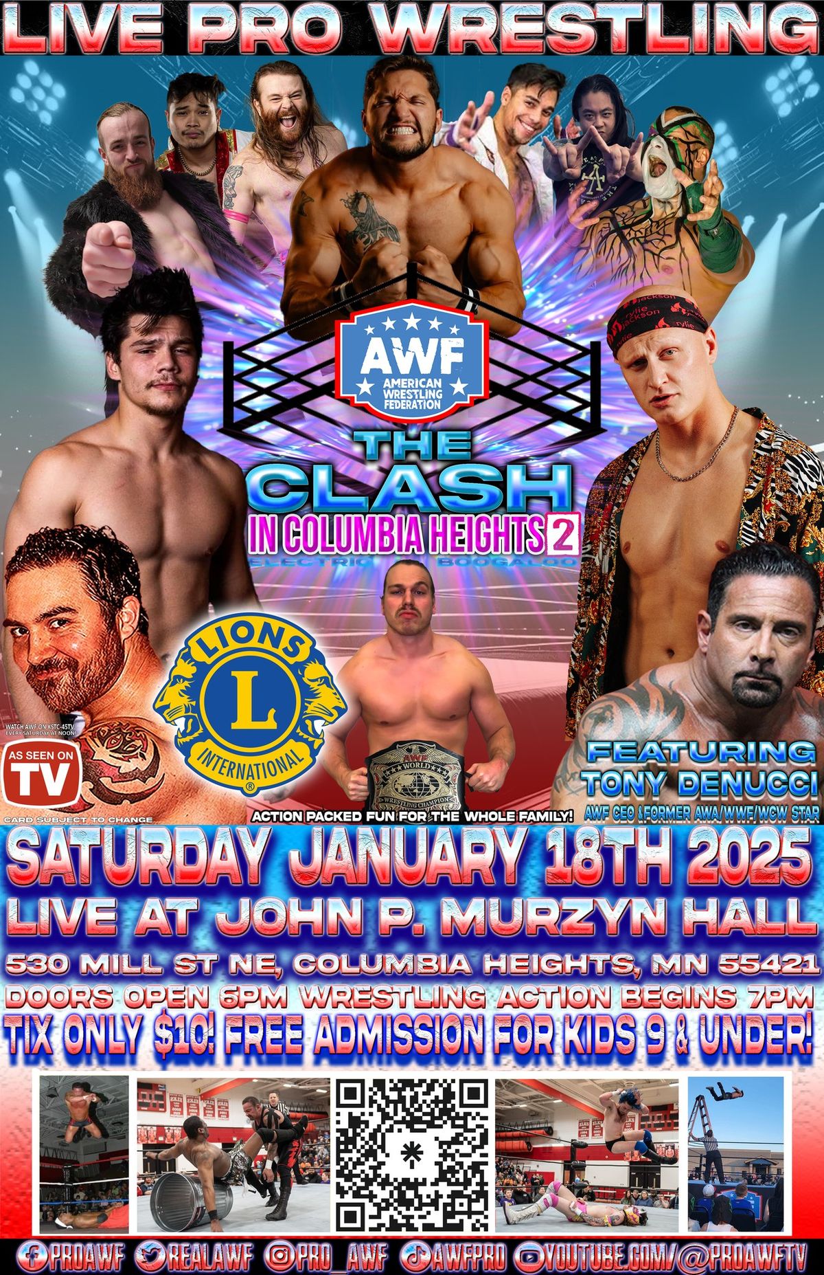 AWF Presents "THE CLASH IN COLUMBIA HEIGHTS 2" | LIVE PRO WRESTLING AT JOHN P MURZYN HALL