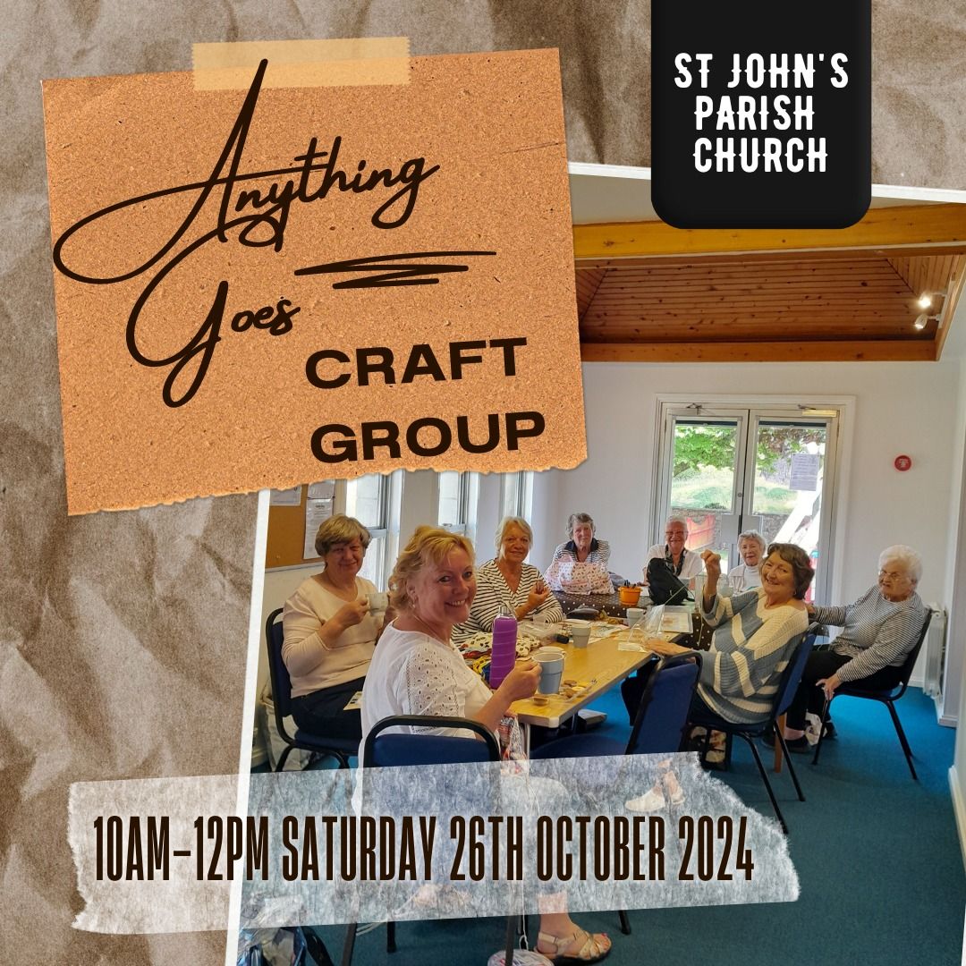 Anything Goes Craft Group 10.00am-12.00pm last Saturday of the month