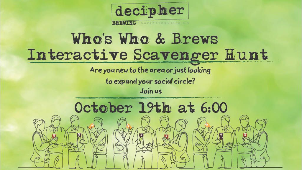 Who's Who & Brews Interactive Scavenger Hunt