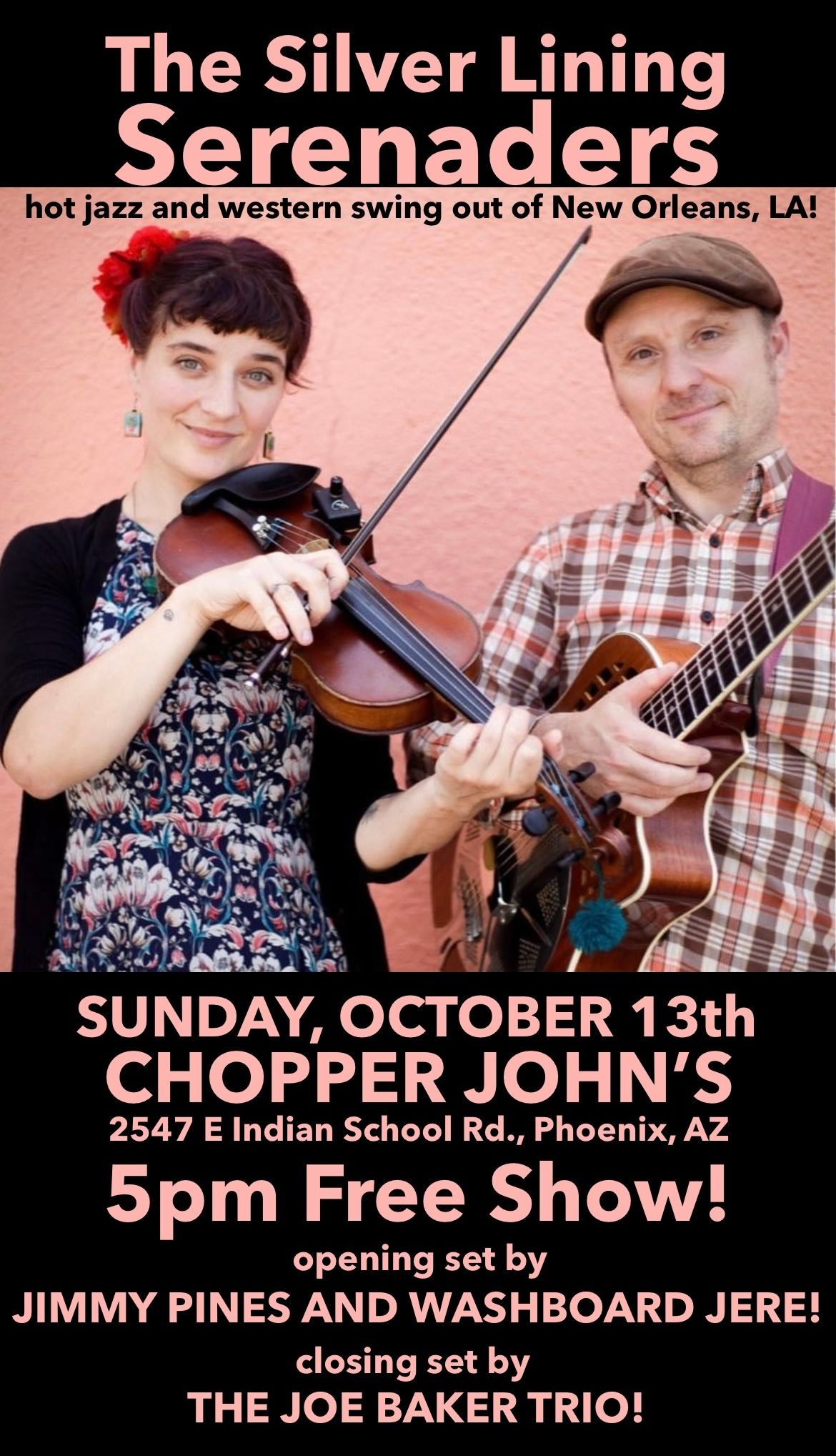 Silver Lining Serenaders (New Orleans) @ Chopper John's w\/ Joe Baker Trio,Jimmy Pines\/Washboard Jere