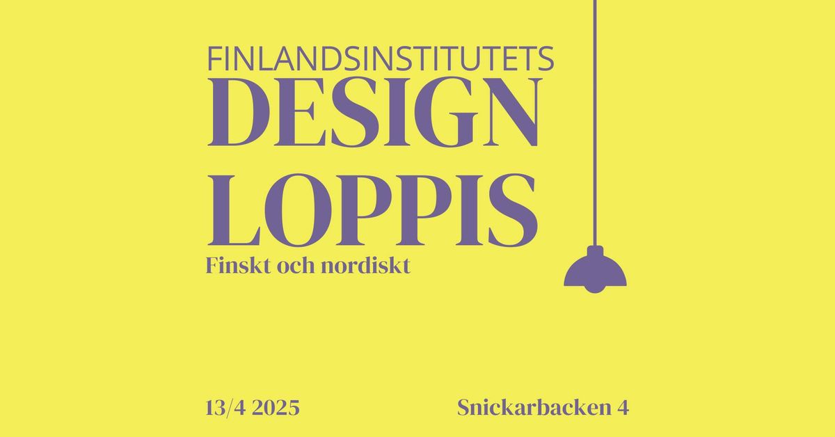 Designloppis - finskt och nordiskt 13\/4