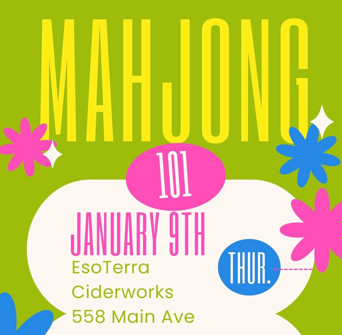 Mahjong 101 at EsoTerra Ciderworks