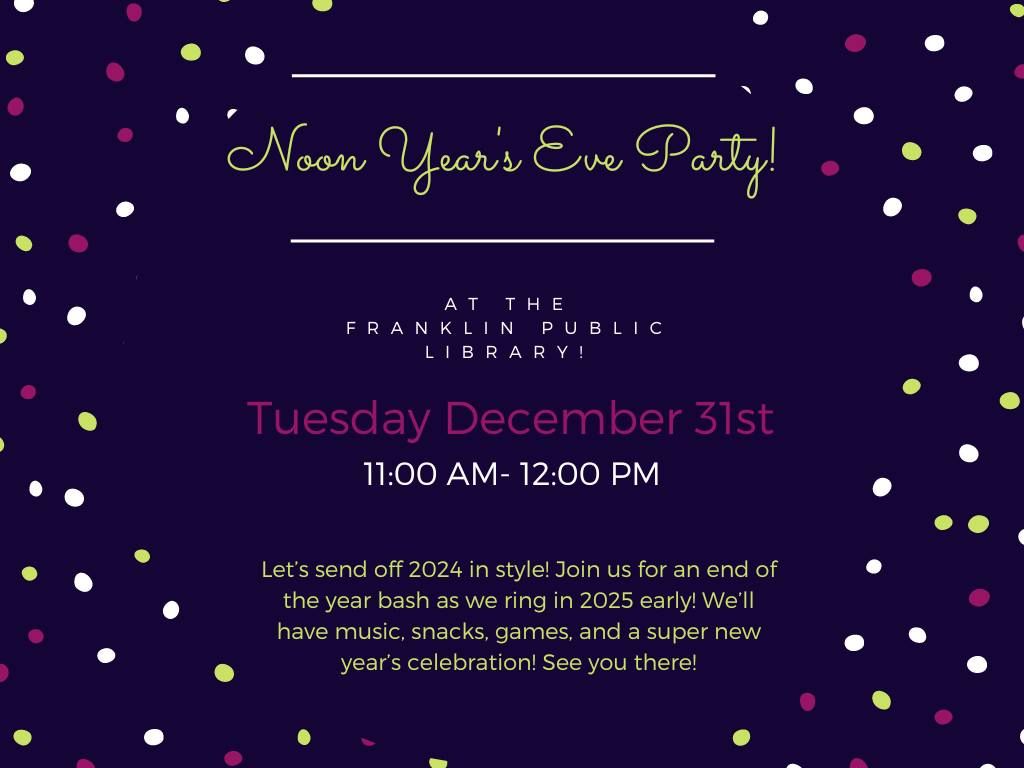 Noon Year's Eve Party!