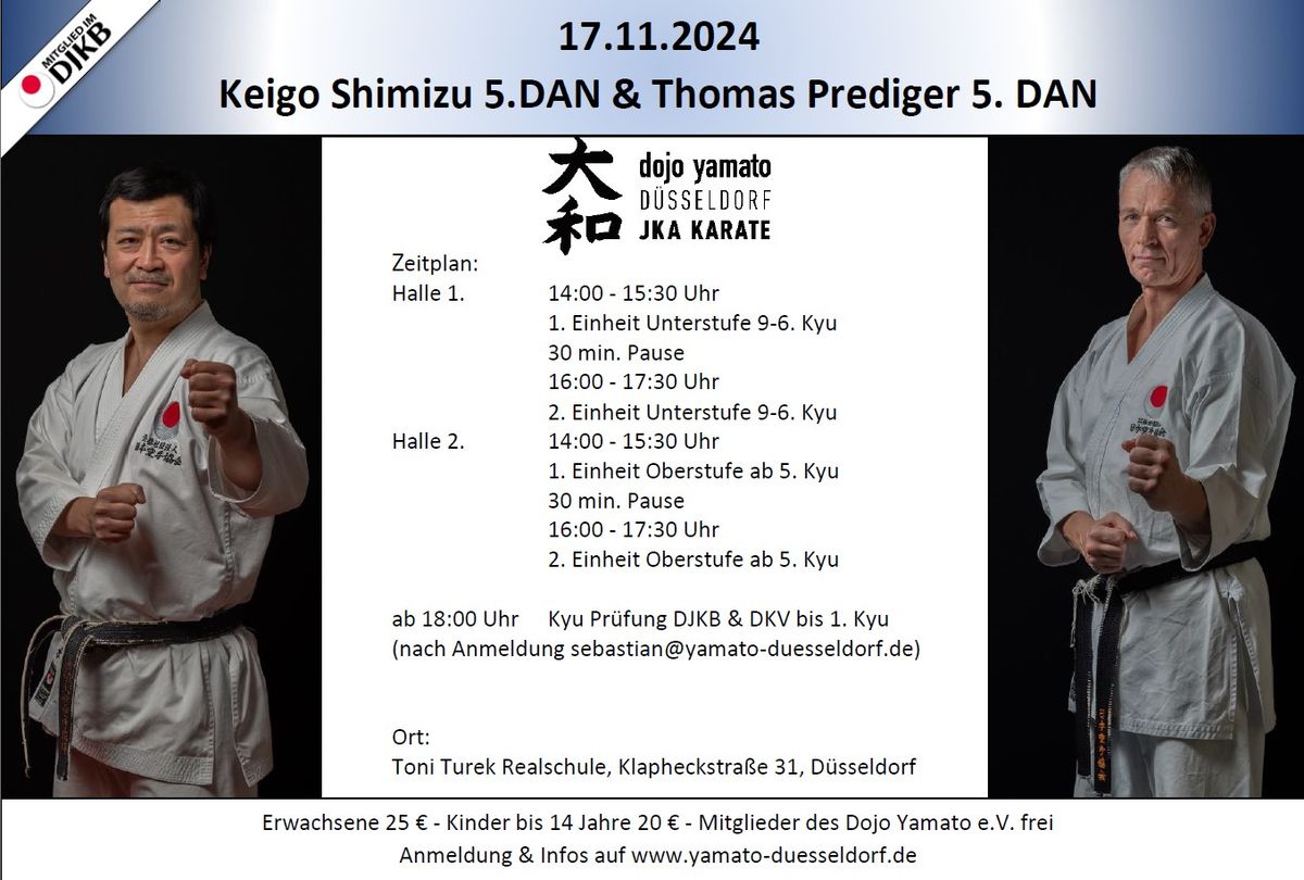 Lehrgang mit Keigo Shimizu (5.DAN) & Thomas Prediger (5.DAN)