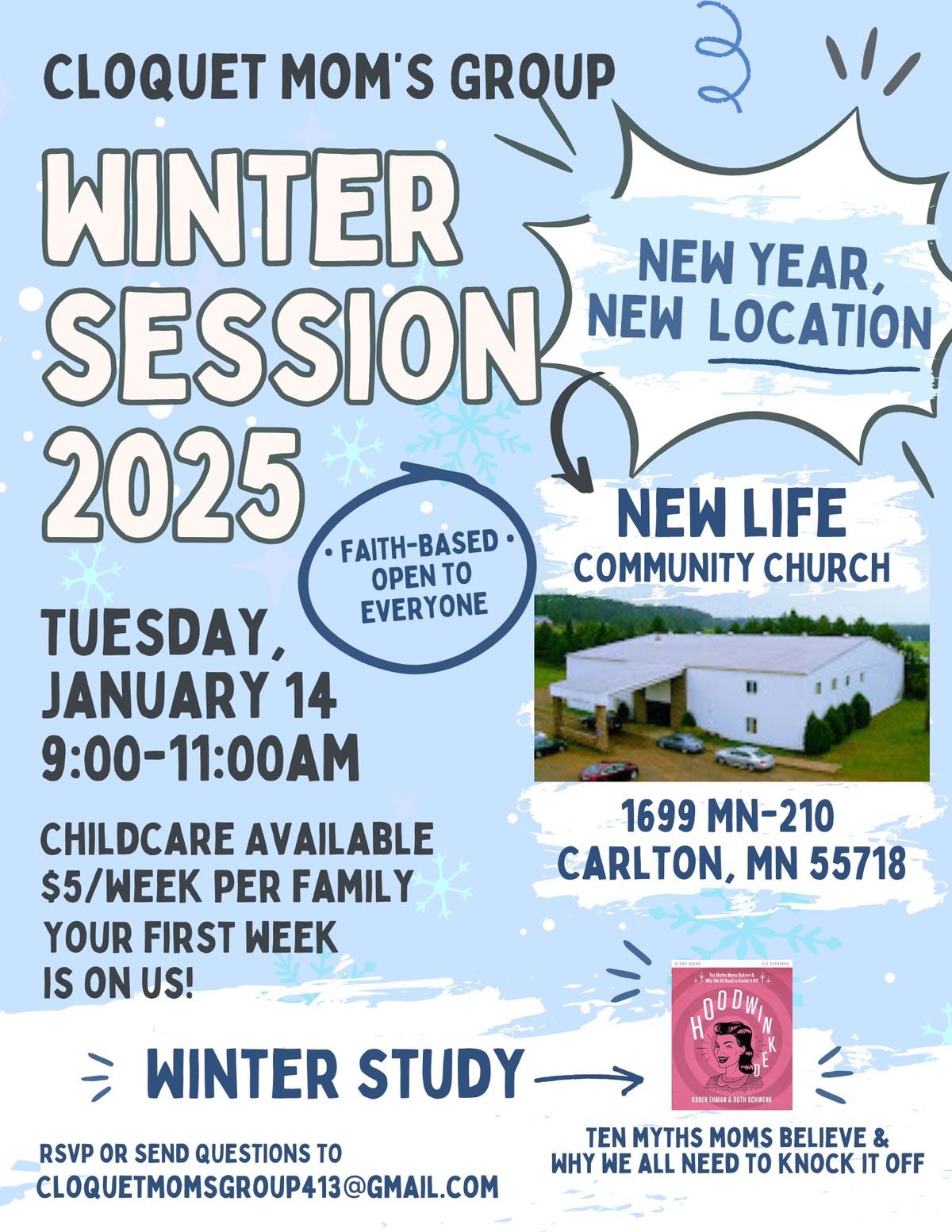 Cloquet Mom\u2019s Group Winter Session Kick-Off 2025!