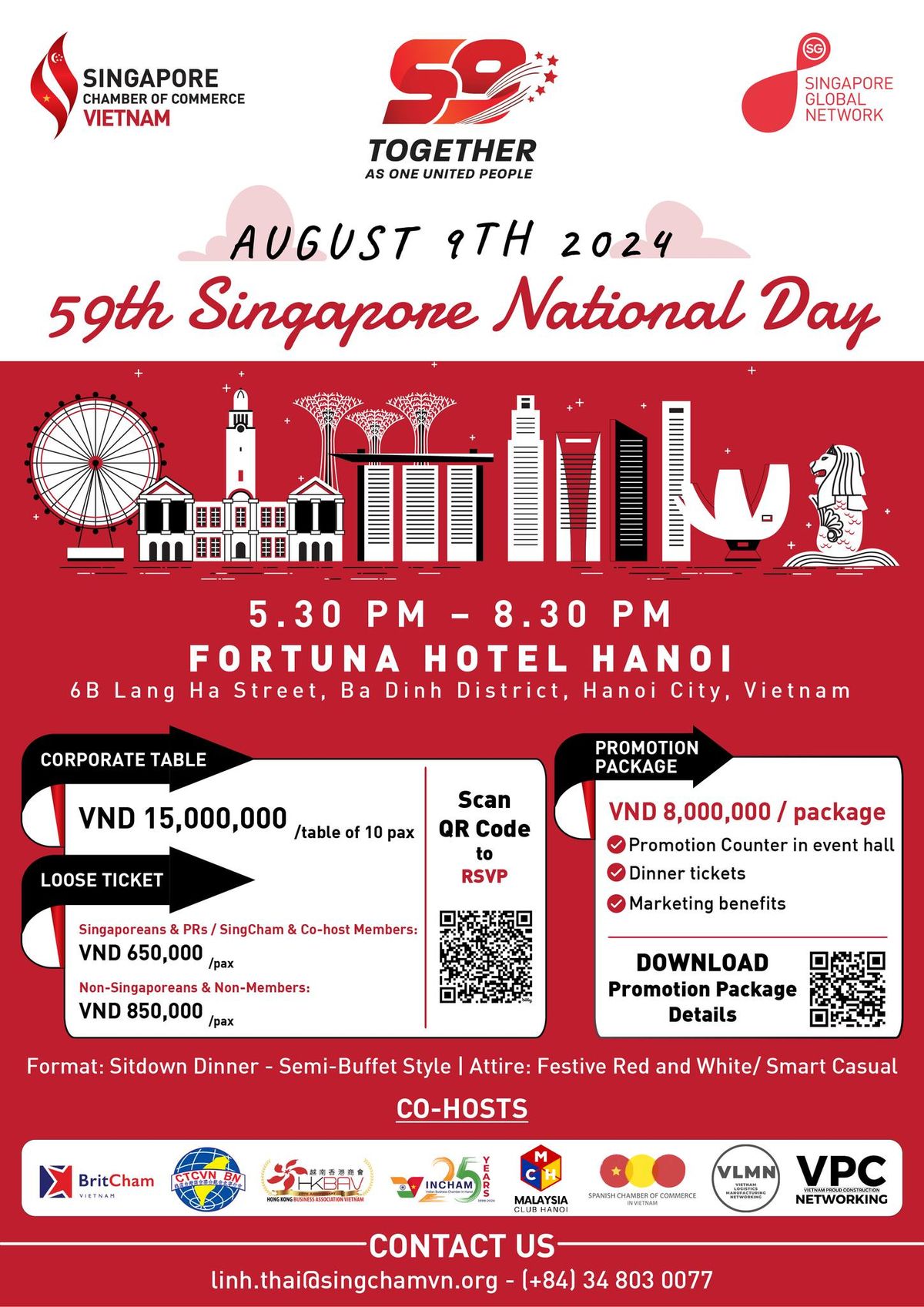 [Hanoi Chapter] 59th National Day of Singapore - \u201cTogether as One United People!\u201d