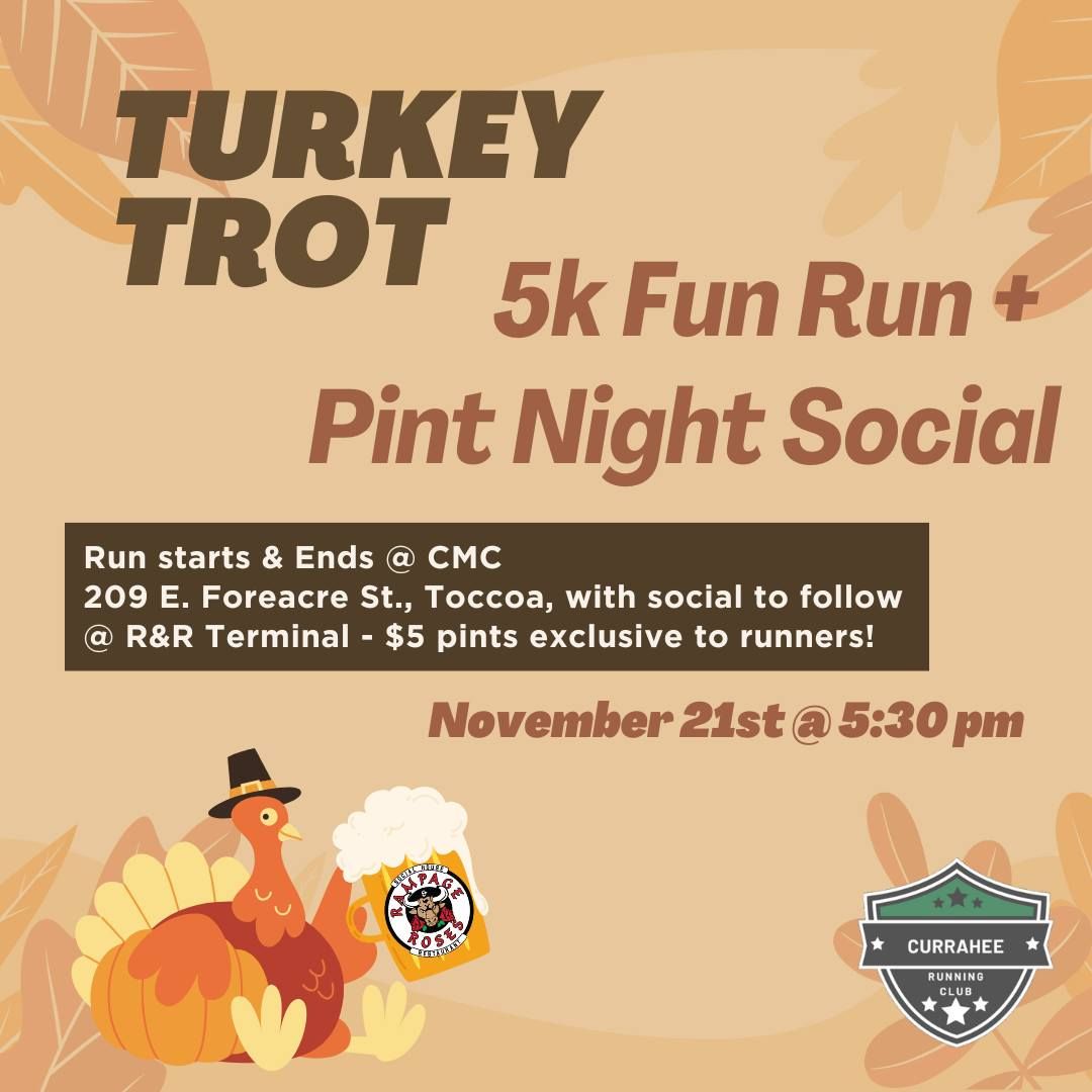 Turkey Trot 5k Fun Run and Pint Night Social 