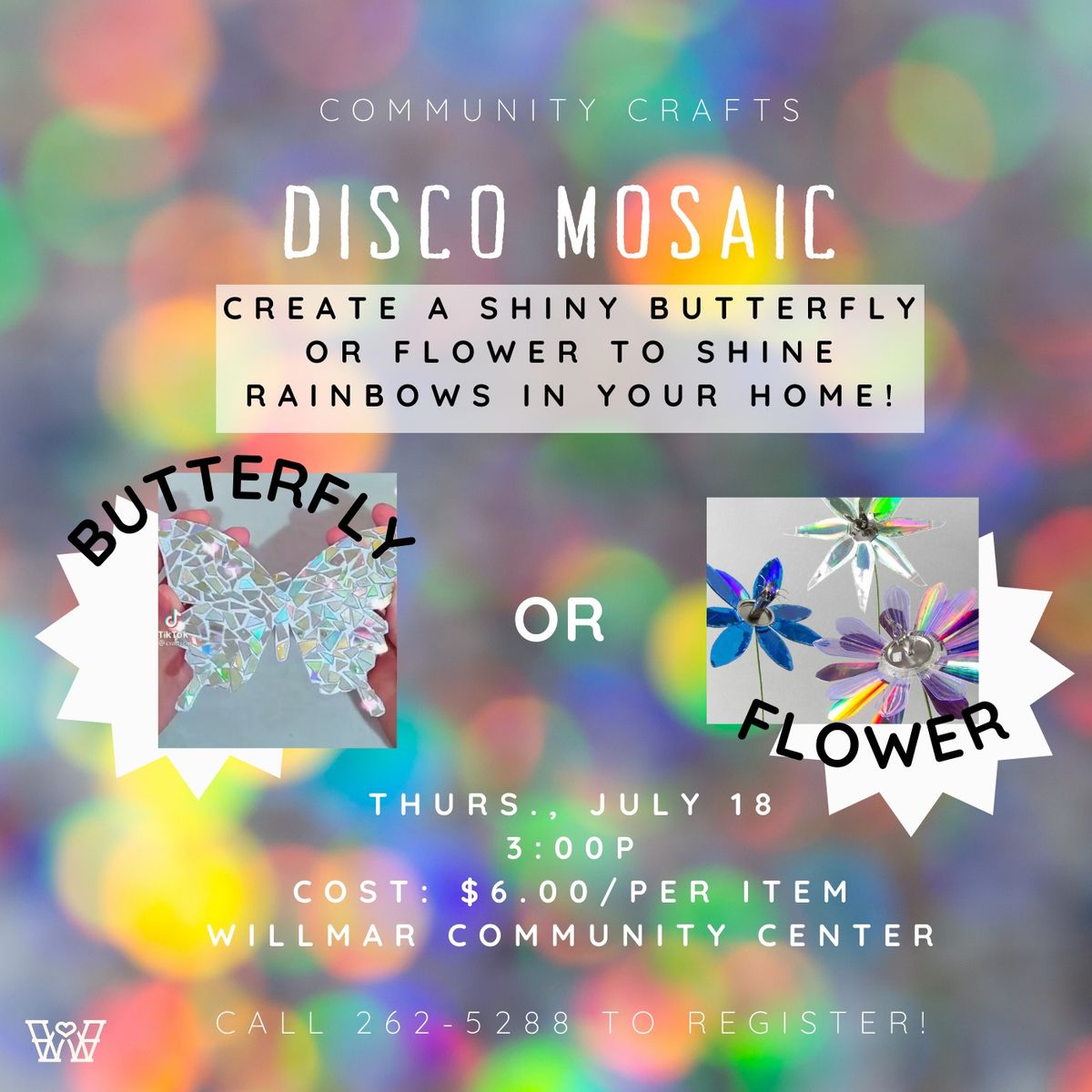 Community Crafts: Disco Mosaics