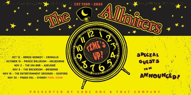 The Allniters: Australia's Legendary Ska Band Announces "Times Up" Final Tour