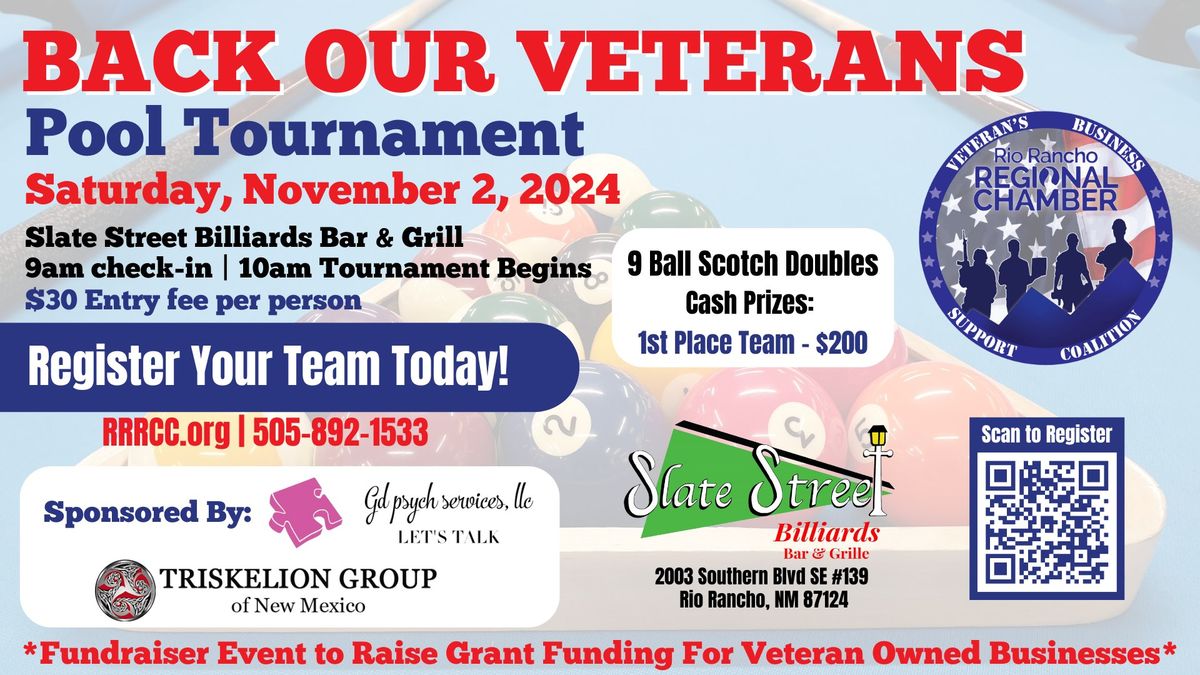 Back Our Veterans Pool Tournament