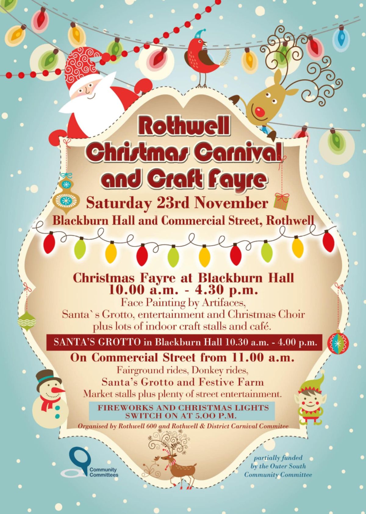 Christmas Carnival & Craft Fayre including Christmas Lights switch on 