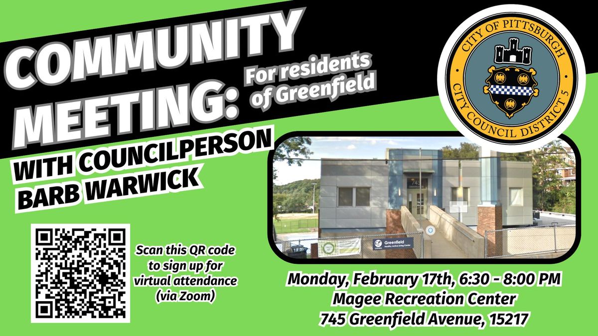 Community Meeting: Greenfield