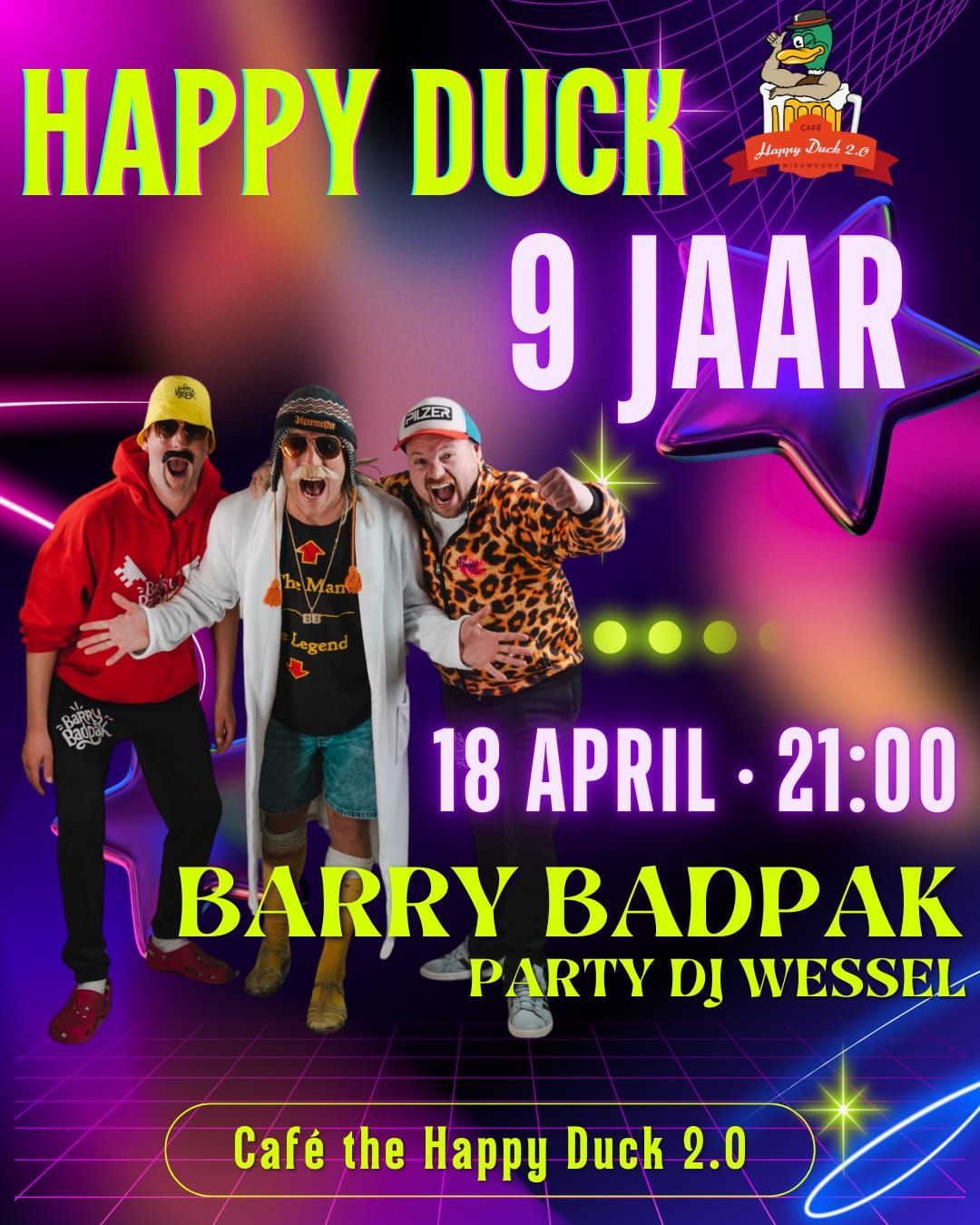 9 jaar Happy Duck 2.0 met Barry Badpak