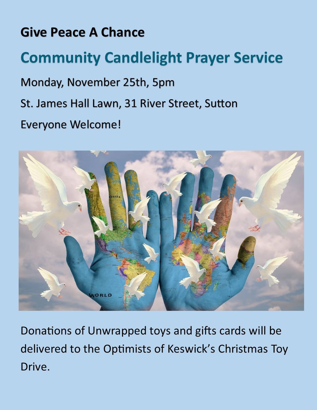 Give Peace a Chance, A Community Candlelight Prayer Service 