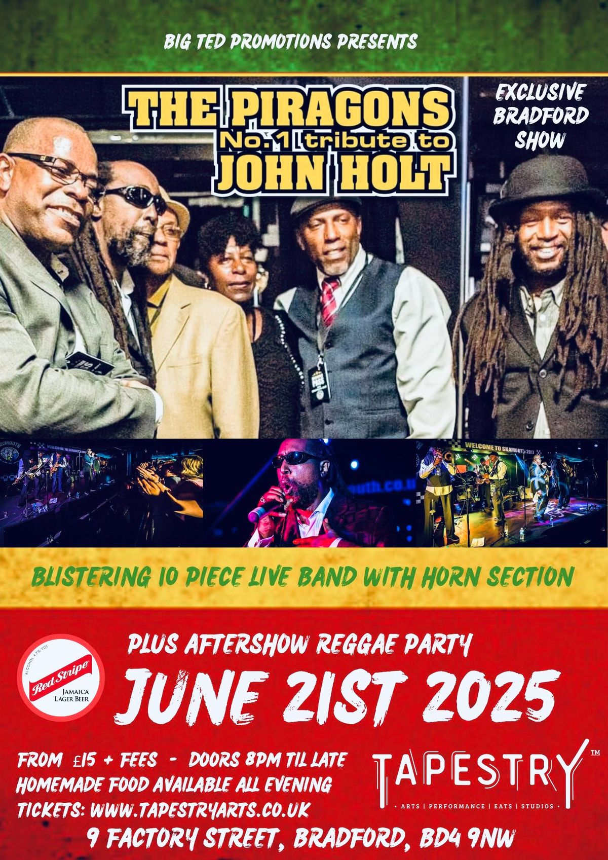 The Piragons \u2013 No1 Tribute to Reggae Legend \u2018Sir John Holt\u2019