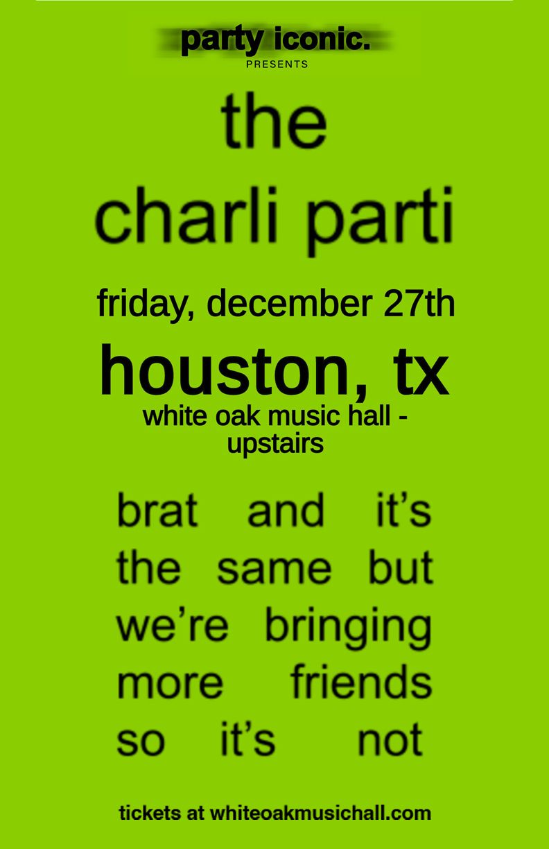 Charli Parti at White Oak Music Hall - Upstairs