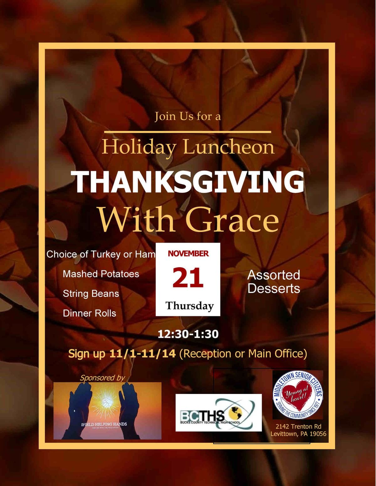 Thanksgiving With Grace Holiday Luncheon