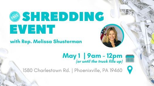 Free Shredding Event 1580 Charlestown Rd Phoenixville Pa 19460 2371 United States 1 May 2021 Free Shredding Events Bucks County Pa 2022