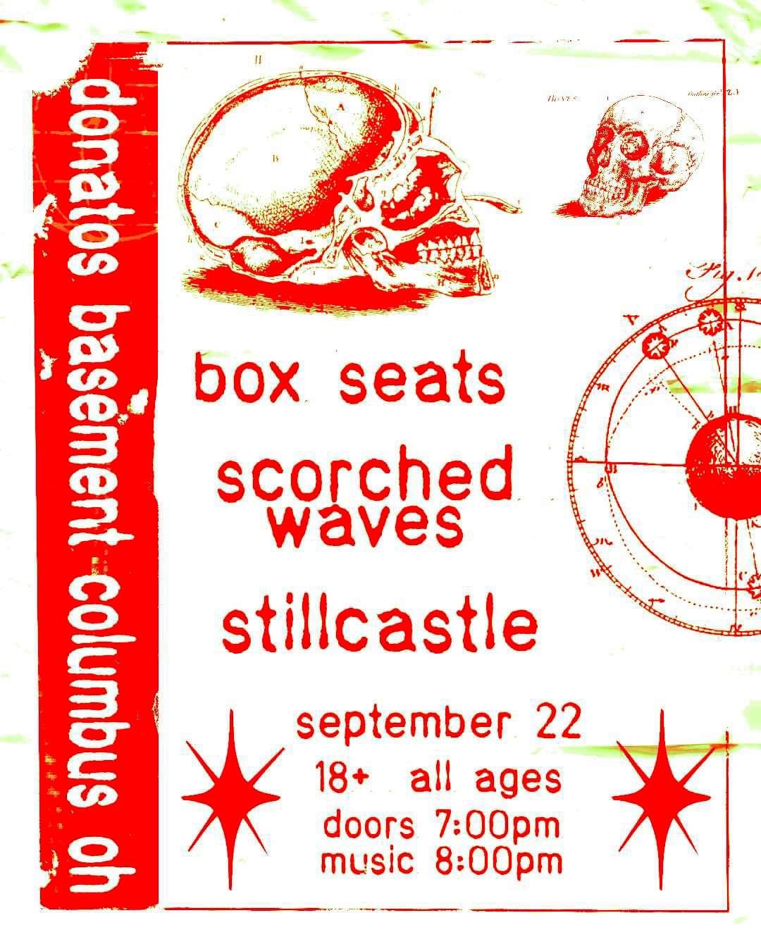 Box Seats, Scorched Waves, Stillcastle @ Donatos Basement